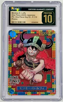 2025 One Piece Monkey D. Luffy #P-110 One Piece Day Promo CGC 10 Pristine - Image 1