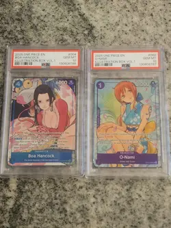 PSA 10 Boa Hancock & O-Nami One Piece Illustration Box Vol. 1 Promos Sequential - Image 1