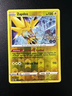 Pokemon Go - Rare Reverse Holo - TCG Card - Zapdos 029/078 - Image 1