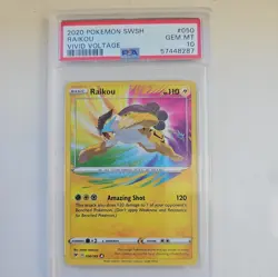 Pokemon TCG Raikou Vivid Voltage Holo Card PSA 10 Gem Mint 050/185 English - Image 1