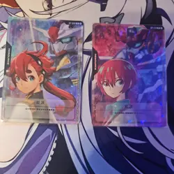 Gundam Card Game Chinese Resource Machu and Suletta RP-010 & RP-009 Promo - Image 1
