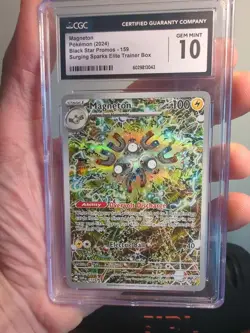 Pokemon 2024 CGC 10 Gem Mint Magneton Surging Sparks ETB Promo - Image 1