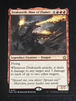 MTG Foundations Drakuseth, Maw of Flames 0193 NM Rare - Image 1