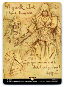 Whispersilk Cloak (Rainbow Foil) - Secret Lair MTG - Image 1