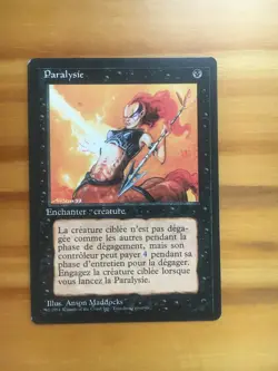 Mtg Carte Magic Fbb Paralyze French LP/MP - Image 1