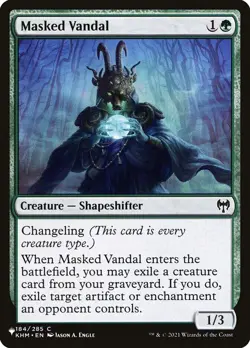 Masked Vandal 184/285 Non Foil Common Kaldheim The List MTG Near Mint - Image 1