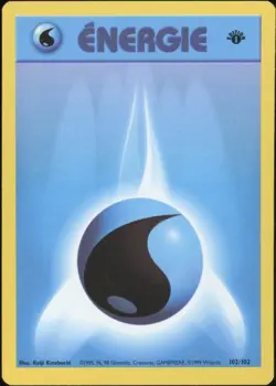 1999 Pokemon FRENCH 1st Edition Base Set Energie Eau-Water Energy 102/102 EX 2 - Image 1