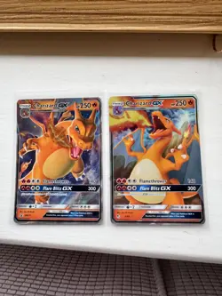 2x Bundle | Charizard GX SM211 Promo & GX 9/68 Hidden Fates Holo Pokemon Cards - Image 1