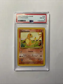1999 POKEMON GAME 46 CHARMANDER | PSA NEAR MINT-MINT 8 - Image 1