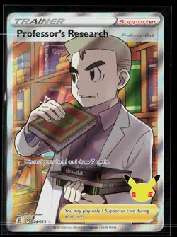 Professor's Research (Professor Oak) 024/025 Ultra Rare Celebrations Pokemon NM - Image 1