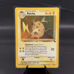 Pokemon TCG Fossil Raichu 14/62 Holo Rare Unlimited EN 90HP Arita - Image 1