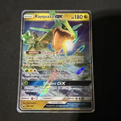Rayquaza GX Ultra Rare Holo 109/168 Celestial Storm Read Description - Image 1