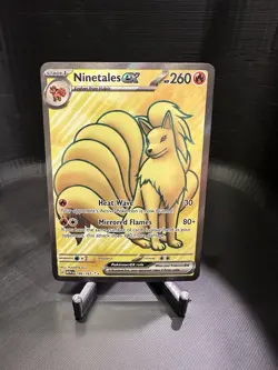 Ninetales ex 186/165 SV 151 Ultra Rare Holo Full Art English Pokemon - Image 1