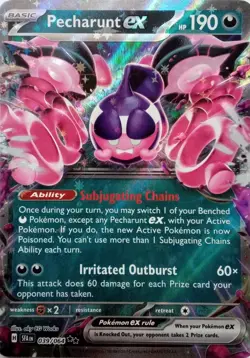 039/064 PECHARUNT EX DOUBLE RARE SHROUDED FABLE POKEMON CARD - Image 1