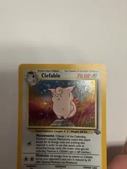 Pokemon Clefable Jungle Holo Rare 01/64 70 HP English 1999 MP - Image 3