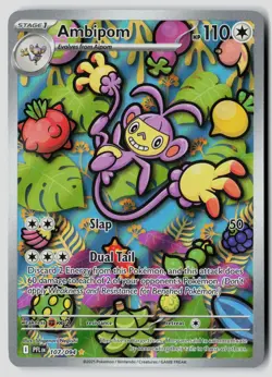Ambipom 107/094 Illustration Rare Phantasmal Flames Pokemon Near Mint - Image 1