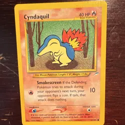 Pokemon TCG Cyndaquil 61/105 Neo Genesis Unlimited 40 HP - Image 1