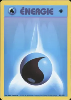 1999 Pokemon FRENCH 1st Edition Base Set Energie Eau-Water Energy 102/102 EX-M 1 - Image 1