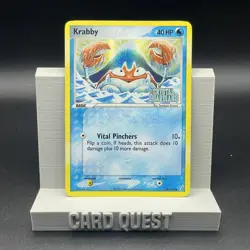 Pokemon TCG Krabby 95/165 Crystal Guardians Reverse Holo Common LP | Komiya Art - Image 1