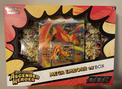 Pokemon Ascended Heroes Mega Emboar ex Box Sealed - 4 ASC Packs - Image 1