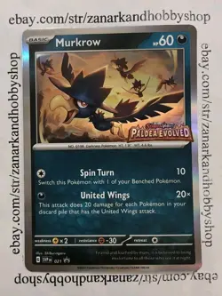 Pokemon Murkrow SVP 021 Black Star Promo NM - Image 1