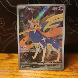 Pokemon TCG Zacian 100/094 Me02 Phantasmal Flames Illustration Rare Holo HP130 - Image 1
