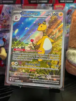 Pokemon TCG Ampharos 090/086 Illustration Rare NM Chaos Rising Mega Evolution! - Image 1