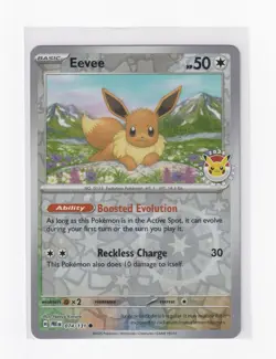 Pokemon Eevee Pokemon Day Stamp 074/131 Reverse Cosmos Holo - Image 1