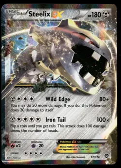Steelix EX 67/114 Holo EX Rare Steam Siege Pokemon MP - Image 1