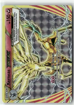 2016 Pokemon XY Steam Siege Xerneas BREAK 82/114 Rare BREAK NM - Image 1