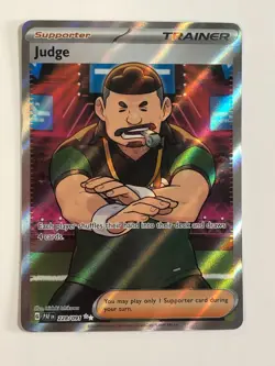 Pokemon TCG Paldean Fates Full Art Judge 228/091 Near Mint - Image 1