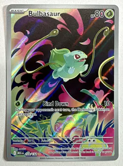 Pokemon Bulbasaur 133/132 Me01: Mega Evolution Holo Illustration Rare Near-Mint - Image 1