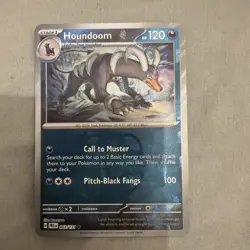 Pokemon Prismatic Evolutions Houndoom 063/131 Master Ball Reverse Holo NM/M - Image 1