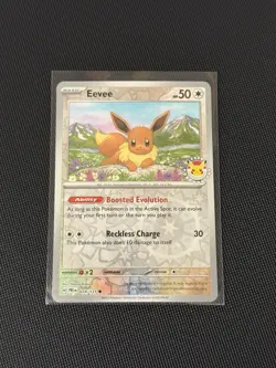 Pokemon Eevee 074/131 - Prismatic Evolutions Pokemon Day 2025 Promo (Stamped) - Image 3