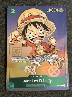 Monkey D Luffy P-037 1st Anniversary Tournament STAMPED Exclusive Promo - Image 1