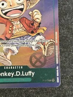 Monkey D Luffy P-037 1st Anniversary Tournament STAMPED Exclusive Promo - Image 4