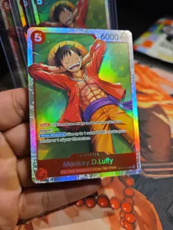 One Piece TCG SR Monkey.D.Luffy playset (x4) SR St21 Red English - Image 4