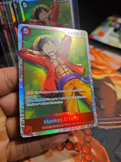 One Piece TCG SR Monkey.D.Luffy playset (x4) SR St21 Red English - Image 5