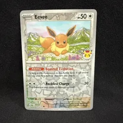 Eevee 74/131 Cosmos Reverse Holo Pokemon Day Stamp 2025 Prismatic Evolutions NM - Image 1
