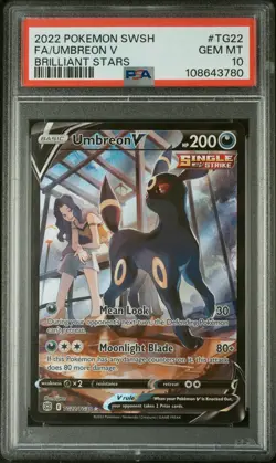 2022 Pokemon Sword and Shield Brilliant Stars Trainer Gallery Umbreon V PSA 10 - Image 1