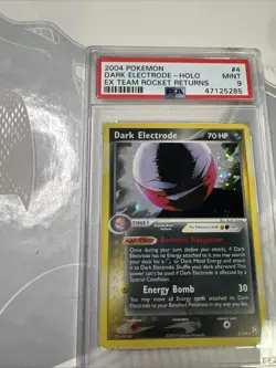 2004 Pokemon Team Rocket Returns #4 Dark Electrode Holo PSA 9 Mint - Image 1