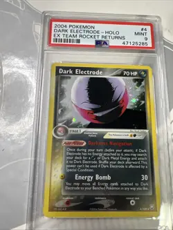 2004 Pokemon Team Rocket Returns #4 Dark Electrode Holo PSA 9 Mint - Image 2