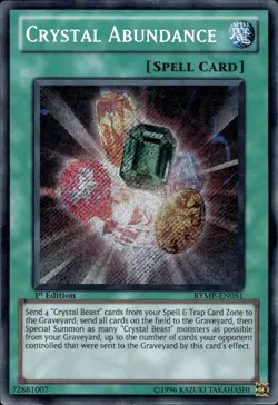 Crystal Abundance - Secret Rare 1st Edition RYMP-EN051 - LP - YuGiOh - Image 1