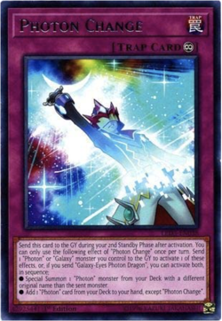 Yu-Gi-Oh! -3X Photon Change - LED3-EN038 - Rare - 1st Ed - NM/M - NEW - Image 1