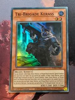 Tri-Brigade Kerass PHRA-EN007 Super Rare 1st Edition YuGiOh TCG Card - Image 1