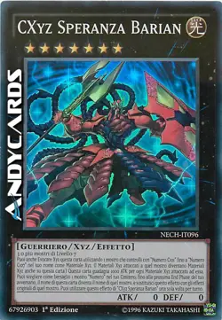 CXYZ SPERANZA BARIAN • (Cxyz Barian Hope) • Super R • NECH IT096 • 1Ed • Yugioh! - Image 1
