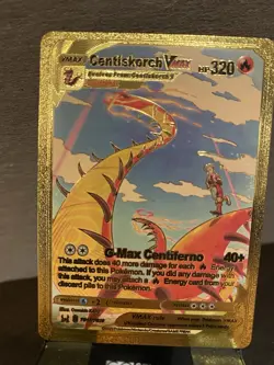 Centiskorch Foil Metal Pokemon Pokemon Fan Art Collectible Card Trading - Image 1