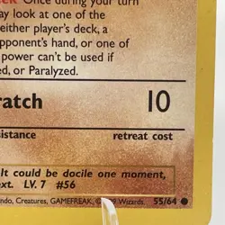 Pokemon Card Mankey 55/64 Jungle Unlimited WOTC Common LP-NM - Image 5