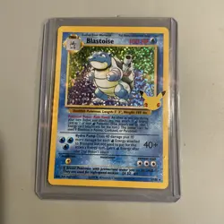Pokemon 25th Anniversary Celebrations TCG Card 2/102 Blastoise Holo Black Star - Image 1