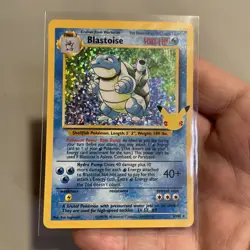 Pokemon 25th Anniversary Celebrations TCG Card 2/102 Blastoise Holo Black Star - Image 3